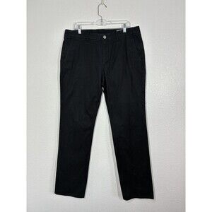 Bonobos Pants Mens 36x34 Black Straight Fit Chino Cotton Casual Office Workwear